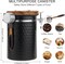 Coffee Canisters Airtight Coffee Bean Storage Container Kitchen Stainless Steel Food Storage Container with Scoop Date Tracker & CO2 Valve 61Fl Oz